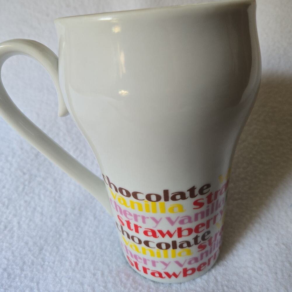 Vintage Ice Cream Sundae, Float, or Parfait 5” Cup/Mug, White Ceramic, Retro